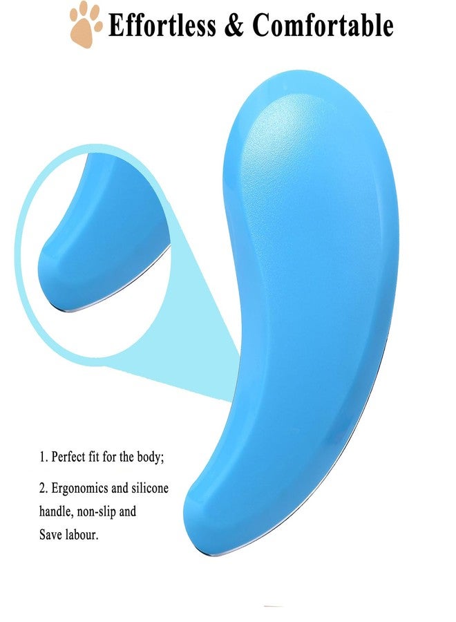 DEEUCHIS Small Dog Brush, Soft Pet Grooming Brush for Shih Tzus, Yorkies, Maltipoos, Maltese, Puppy Massaging Hair Brush, Cat Brush, for Small Animals Rabbits of All Hair Types (Blue) - Image 4